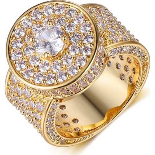 2021 Fabulous Iced Out Hip Hop Jewelry Rings Dropshipping Men Women 100% Micro Pave Zircon Ring Wholesale Rapper Jewellery