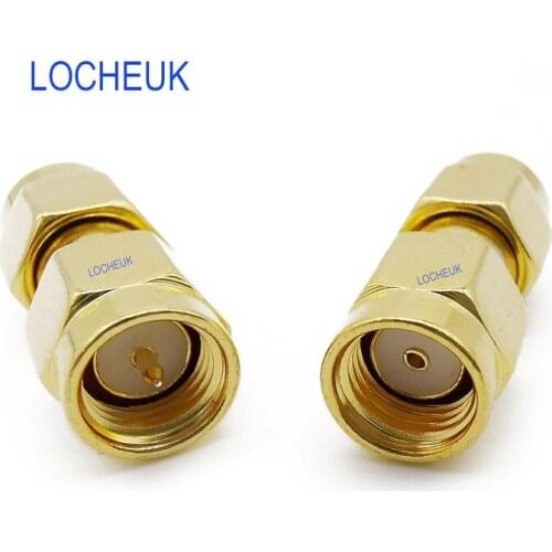 5Pcs SMA Plug to Jack RF Adapter SMA Male to RP SMA Male female pin in series RF Coaxial Coax Adapter Straight Connector