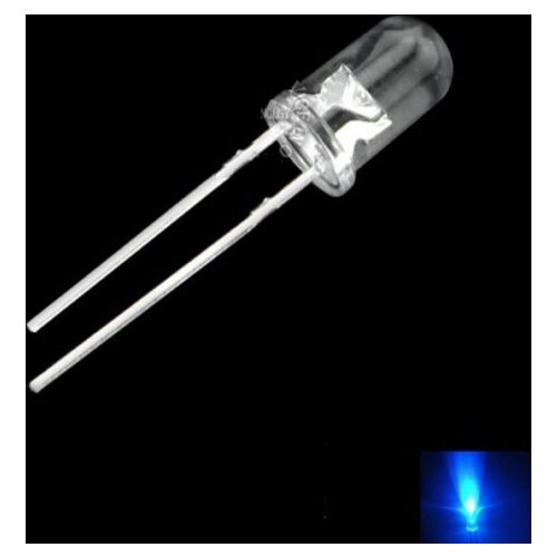 50pcs 5mm Blue Round LED Super Bright 6000 MCD