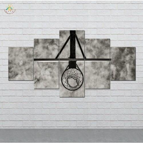 Basketball Stands Wall Art HD Prints Canvas Art Painting Modular Picture And Poster Canvas Painting Decoration Home 5 PIECES
