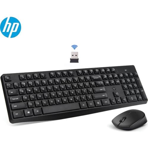 HP CS10 Wireless Keyboard Mouse Combo Gaming Office Mice & Keyboard Set Black & White Color CK104 Keys for Computer Dropshipping