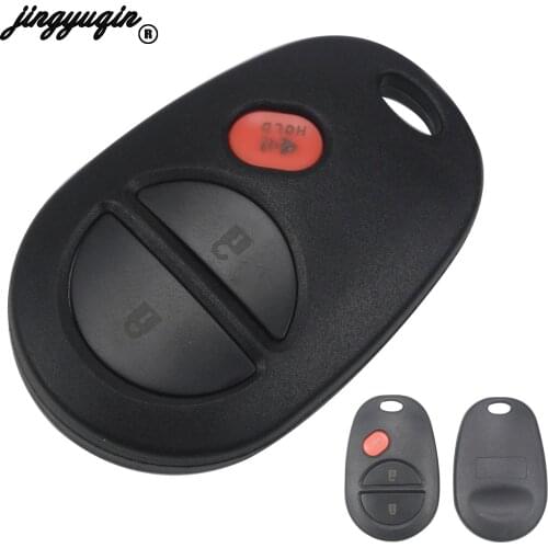 Jingyuqin 3 Buttons Remote Control Replacement Shell Cover Case Fob Shell For Toyota Sienna/Tundra/Sequoia Keychain Car-Styling