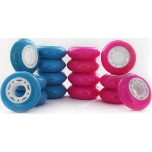 8 Pcs/set Red or Blue 82A Kids Wheel, 64 70 72mm Children Wheels For Inline Skate Roller Skates Scooter, 24mm Width