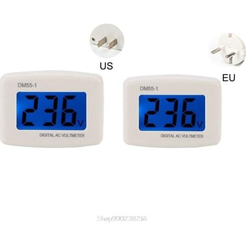DM55-1 Digital LCD Voltage Test Monitor AC 80-300V Plug In Volt Meter Voltmeter Tester N20 20 Dropship