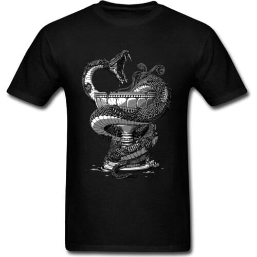 Undead Pharmacy T-shirt Horror Snake Clothing Men Black Tshirt Zombie Magic T Shirts Vintage Tops Cotton Tees Crazy Guys
