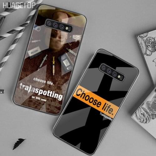 HUAGETOP Trainspotting Black TPU Soft Phone Case Tempered Glass For Samsung S20 Plus S7 S8 S9 S10 Plus Note 8 9 10 Plus