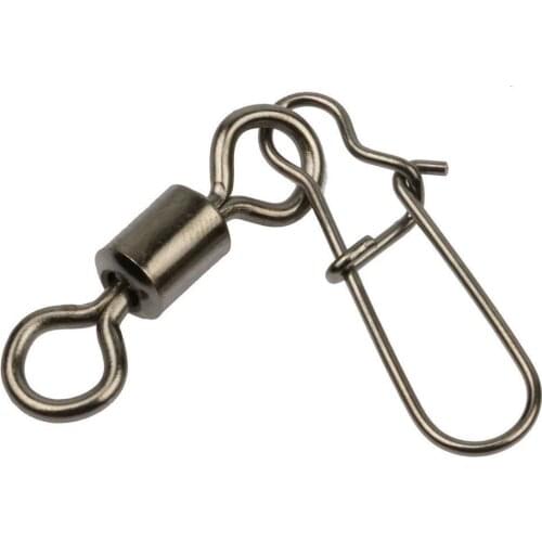 Hyaena 30pcs Rolling Fishing Swivel With Nice Snap Sea Fishing Rolling Swivels Connector Carp Fishing Accessories