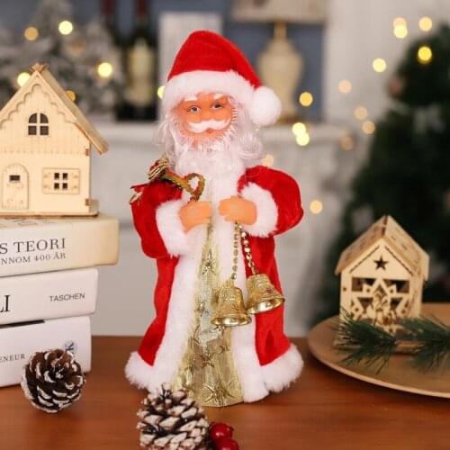 K1KC Funny Electric Santa Claus Novelty Mini Electric Music Rotating Creative Supplies Kids Relieve Boredom