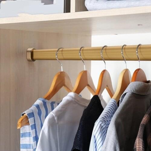 Quality Gold Aluminium Alloy Profile Clothes Organizer Rack Rails Wardrobe Closet Hanger Clothing Rod Rack For Clothes Pants