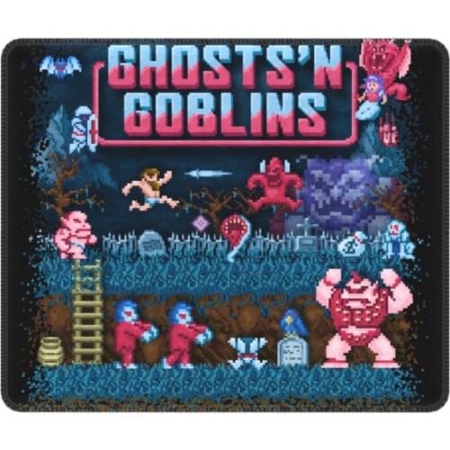 Ghouls 'n Ghosts Novelty Mouse Pad Daimakaimura Arcade Games with Locking Edge MousePad Natural Rubber Gamer Computer Laptop Pad
