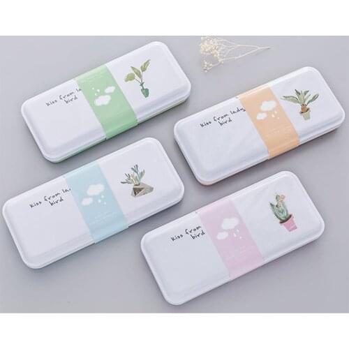 18.8x8.2cm Metal Hinged Pencil Pen Box Rectangular Empty Tin Box Containers, Gift, Jewelery and Storage Tin Kit, Home Organizer