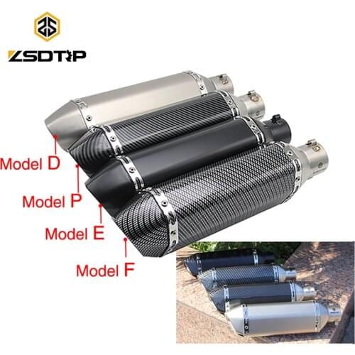 ZSDTRP Motorcycle Scooter Modified Escape Exhaust Muffler Pipe DB Killer GY6 CBR125 250 CB400 YZF Case for Ak Yosh
