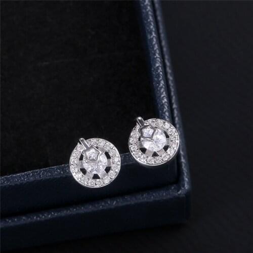 Creative Meteor Student Earrings Trend Personality Charm Women Birthday Present Simplicity All-Match Inlaid Zircon Jewelry