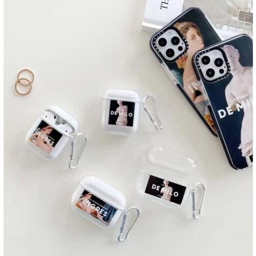 Oil painting Louvre Printing David Transparent Wireless Bluetooth Earphone Cover Apple AirPods 1 2 pro