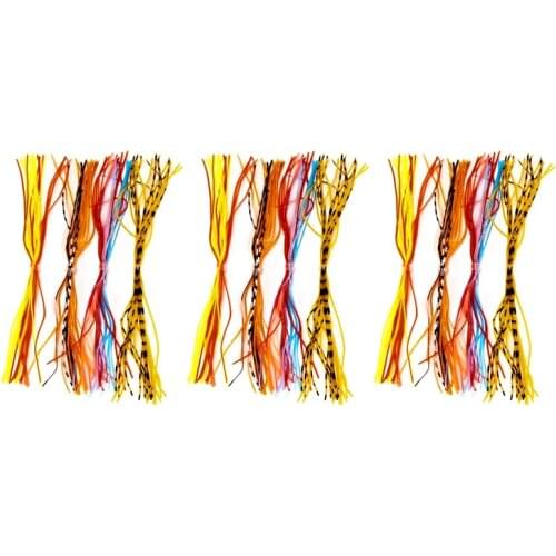 Bundles 13cm Fly Fishing Tying Threads Skirts Silicone Straps for Flies Lure Beard Wire Making Mixing Color