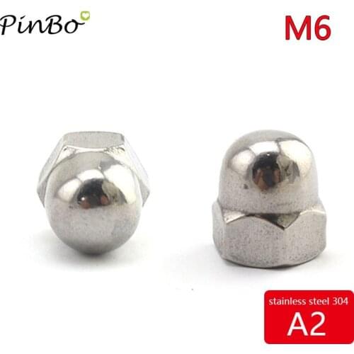 50pcs M6 Hexagon Domed Cap Nuts Acorn Nut DIN1587 Stainless Steel 304