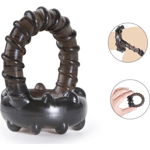 Silicone Reusable Condoms Penis Erection Rings Cock Ring Scrotum Binding time Delay Penis Male Rings Sex toy for Men Couple