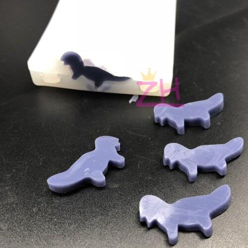 Dinosaur Shaped Silicone Tube Column Mold Handmade Candle Chocolate Loaf Bakeware DIY Craft Dessert Party Decoration