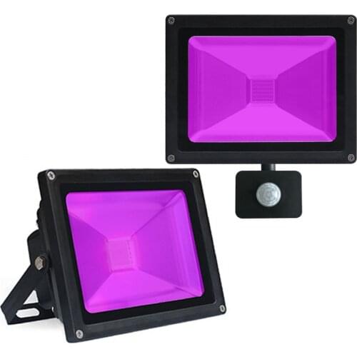 20W 30W 50W Motion Sensor UV LED Black light Ultraviolet LED Flood Light IP66 Waterproof Party Neon lamp for Stage Party Decor