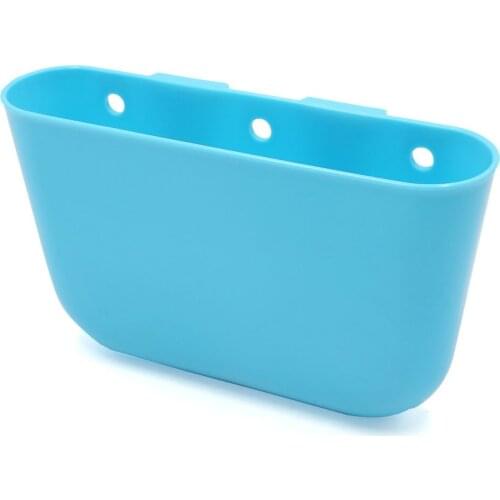 Uxcell Universal Home Office Car Plastic Exo Trash Bin Basket Garbage Can Blue