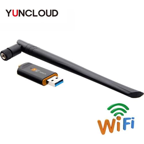 USB WiFi Adapter 1200mbps LAN Dongle 2.4GHz 5.8GHz Wireless-AC Network Card Dual Band Antenna for Desktop MAC OS Liunx Windows