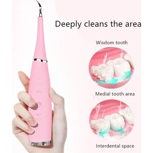 USB Charging Portable Electric Sonic Dental Scaler Tooth Calculus Remover Tooth Stains Tartar Tool Dentist Whiten Teeth 20#3