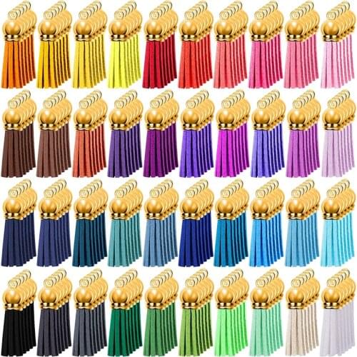 40 Colors Tassel Keychain Blanks Pendants Charms Bulk for Vinyl DIY Keychain Crafting Jewelry Making Accessories