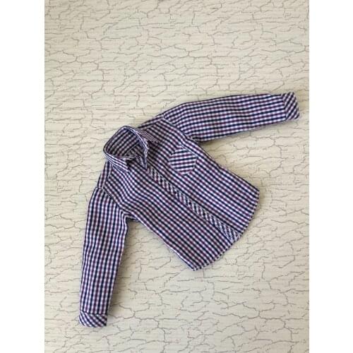 1/6th Purple Plaid Shirt Model for 12" Action Figure Doll Toys