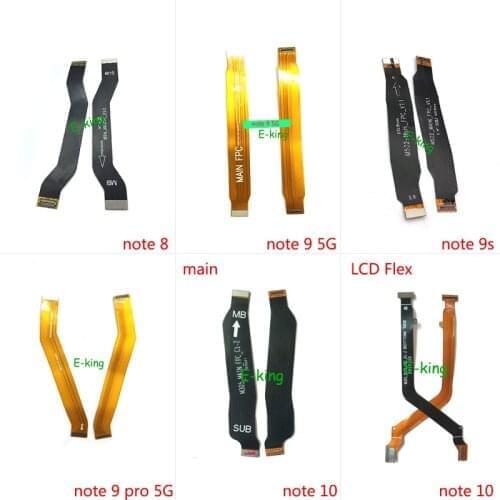 10PCS Mainboard Flex For Xiaomi Redmi Note 8 8t 9 9s 10 Pro 5G Main Board Motherboard Connector LCD Flex Cable