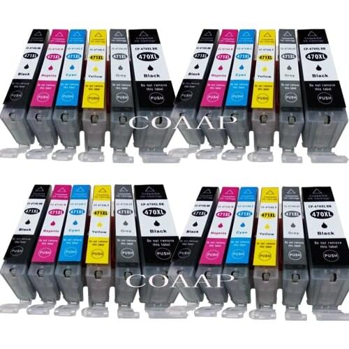 24 Pack PGI470 CLI471 PGI-470BK CLI-471 BK/C/M/Y/GY Compatible ink cartridge for CANON PIXMA MG5740 MG8640 TS5040 TS6040