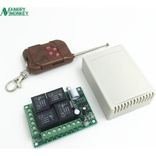 433.92 Mhz Universal Wireless Remote Control Switch DC12V 4CH relay Receiver Module With 4 channel RF Remote 433 Mhz Transmitter