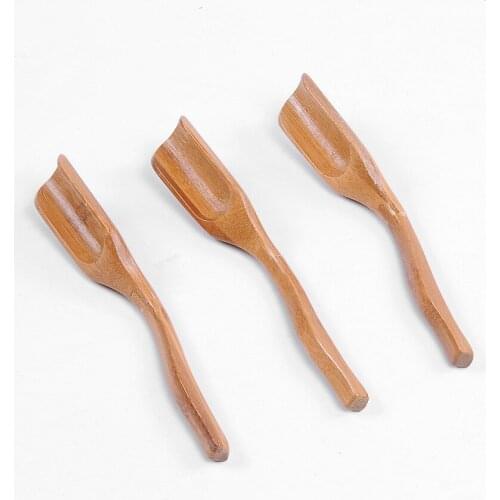 200pcs Bamboo Tea Scoop Spoon Tea Tool Coffee Spoon Handy Tools Coffee Tea Leaves Spoon Holder W0035