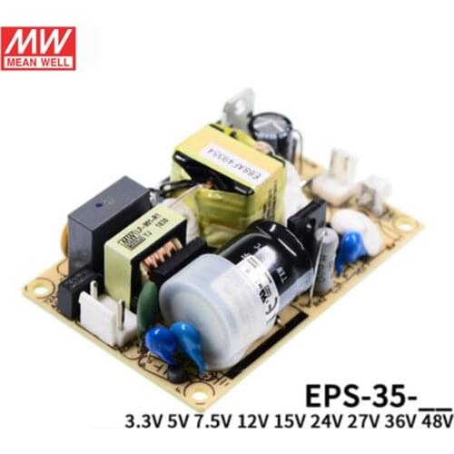 Mean well EPS-35 single output PSU open frame ac-dc Power Supply 35W 3.3V 5V 7.5V 12V 15V 24V 27V 36V 48V 6A 1A 3A mini size