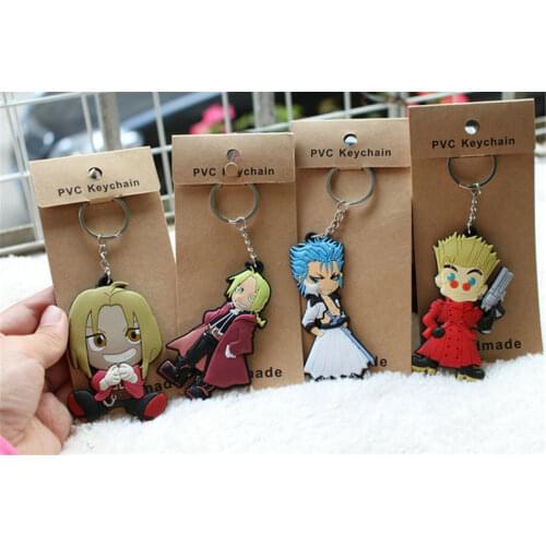 4Pcs Fullmetal Alchemist Edward Elric Alphonse Elric Roy Mustang Keychain Pendant Cosplay Props Anime Halloween