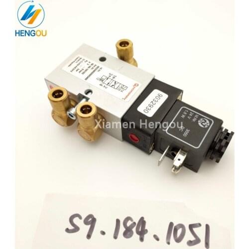 1 piece free shipping offset SM102 CD102 SM74 SM52 solenoid valve S9.184.1051/02 offset prinitng machine spare parts