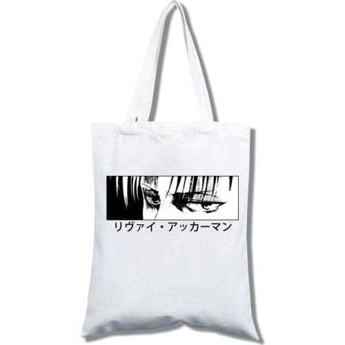 Anime Attack on Titan Canvas Bag for Women Funny Shopping Bag Ulzzang Eco-Friendly Large Capacity