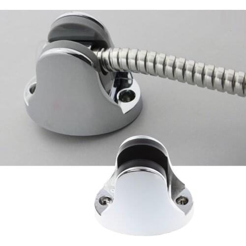 Chrome Bathroom Shower Base Holder Adjustable Hose Wall Mount Head Stand Bracket
