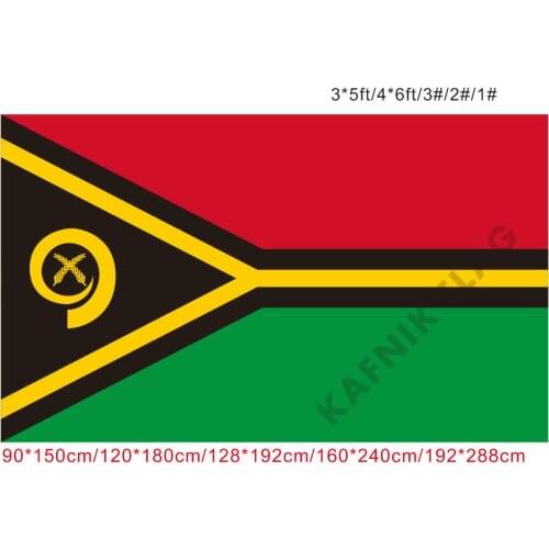 KAFNIK,free shipping 90x150cm/128*192cm/160*240cm/192*288cm big flags Vanuatu Flag for Indoor Outdoor Decorative