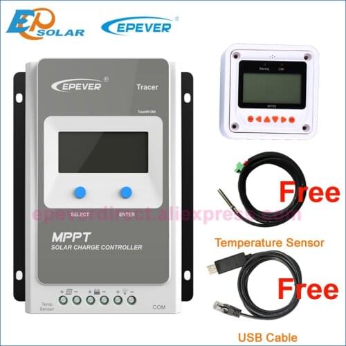 EPEVER Tracer4210AN 40A 12V/24 MPPT solar charge controller for 150w 250w mono poly solar panel charge to battery for home use