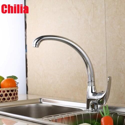 Kitchen Faucet 360 Degree Swivel Solid Zinc Alloy Kitchen Mixer Cold and Hot Kitchen Tap Single Hole Water Tap