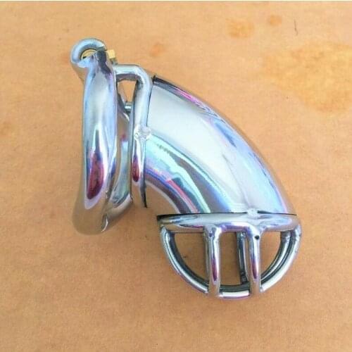 Stainless Steel Male Chastity Cage Large Mens Locking Belt Restraint Device 154 Cock Ring Chastity