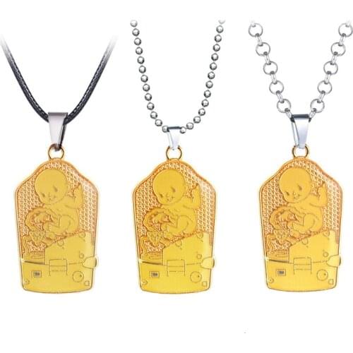 Game Death Stranding BB Sam Porter Bridges Pendant Necklaces Bridge Baby Chains Bead Necklace For Men kojima Cosplay Jewelry