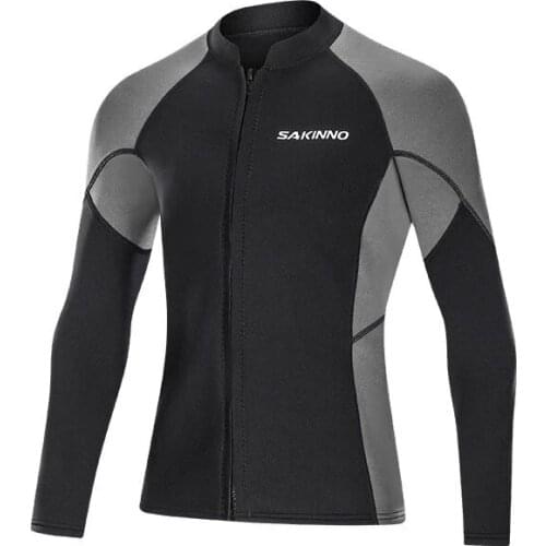 2MM Neoprene wetsuit women Diving jacket long sleeve snorkeling coat female surfing winter swim jacket fishing thermal Swimwear