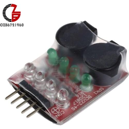 Low voltage Alarm Buzzer 7.4V-14.8V 2S-4S Cell Lipo Battery Dual Speaker LED indicator Wholesale Store