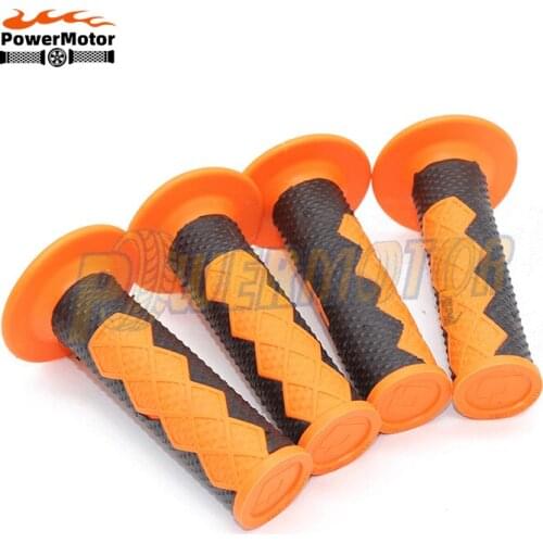 7/8" 22mm Orange Motorcycle Rubber Hand Grips Handle Gel for Duke 125 200 250 390 790 EXC EXCF SX SXF XC XCF XCW 2001- 2017 2018