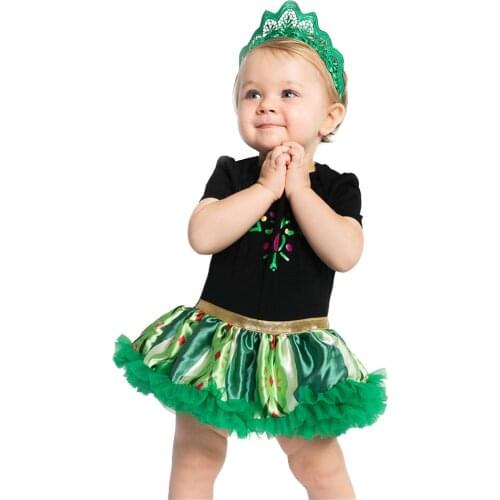 Halloween Girls Romper Dress 2020 New Style Baby Tutu Dresses+Lace Headband Princess Party vestido infantil Girl Clothes DS49
