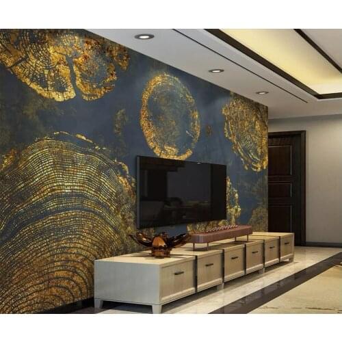 CJSIR Custom Wallpaper Abstract Annual Round Retro American TV Background Walls Home Decoration Living Room 3d Wallpaper Decor