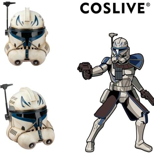 Coslive SW Captain Rex Resin Cosplay Helmet 1:1Scale Mask Costume Props Movie Replica Halloween Dress Up For Adults