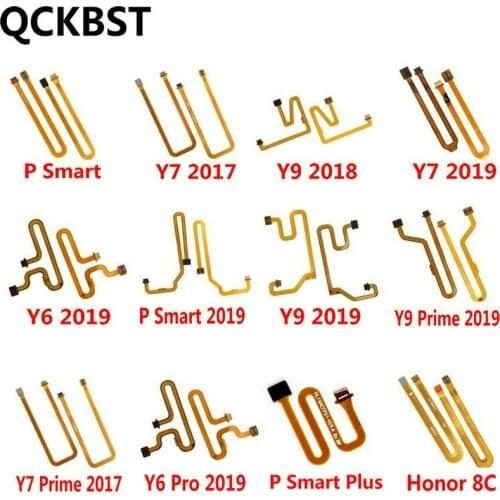 Fingerprint Sensor Scanner Touch ID Connect home button Flex Cable For Huawei Y6 Y7 Prime Pro 2017 Y9 2018 P Smart Plus 2019 8C