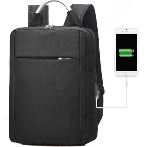 Computer bag backpack simple casual wearable USB charging